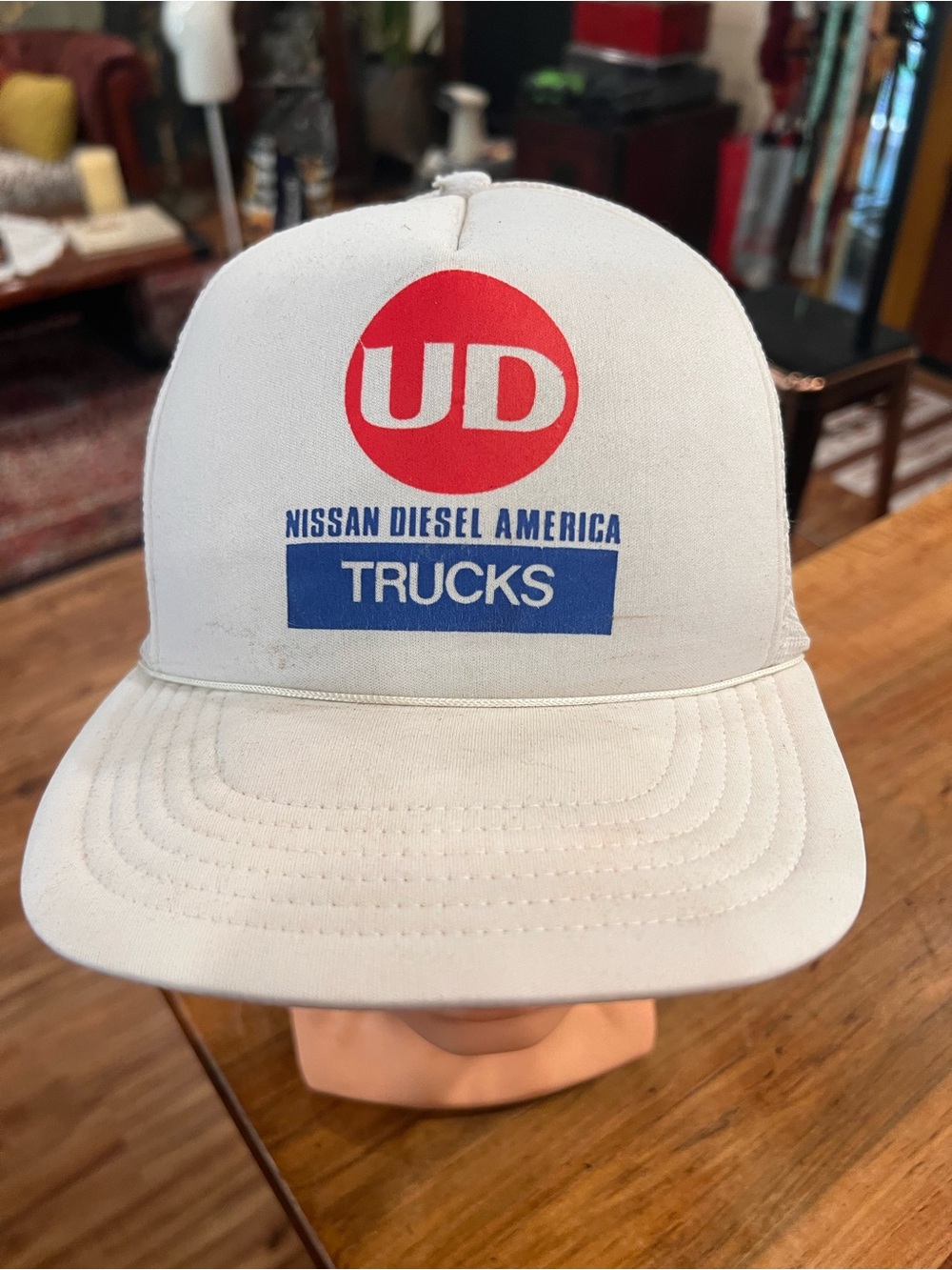Nissan Diesel America White UD Trucks Logo Trucker Hat
